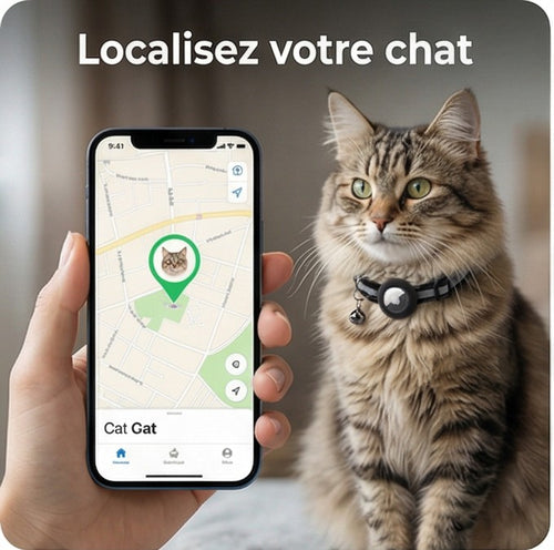 Collier pour Chat Compatible AirTag