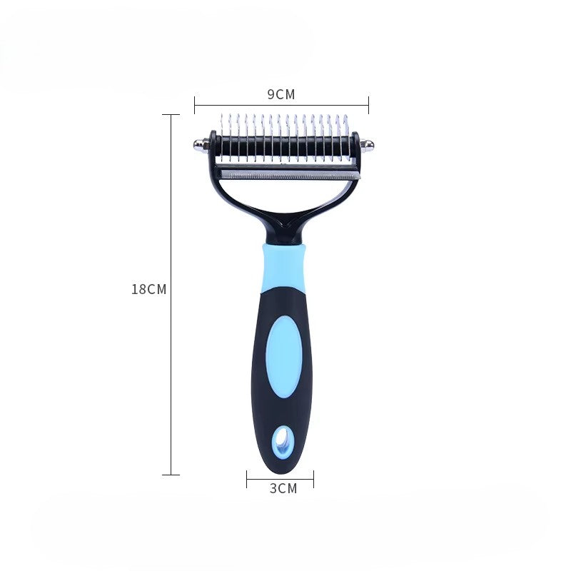 Outil Toilettage 2 en 1 Animaux – Brosse Anti-Poils