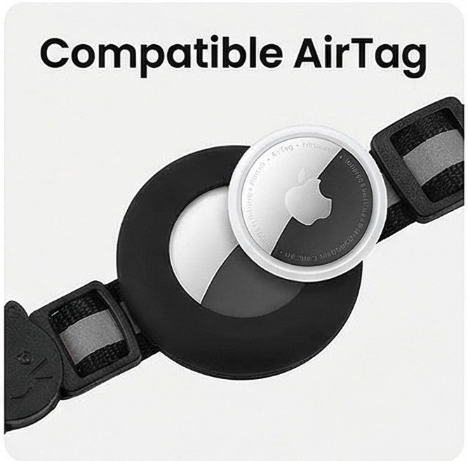 Lot de 2 Colliers pour Chat avec Porte-AirTag Détachable