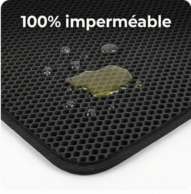 Tapis Litière Chat Imperméable Double Couche – Facile à Nettoyer